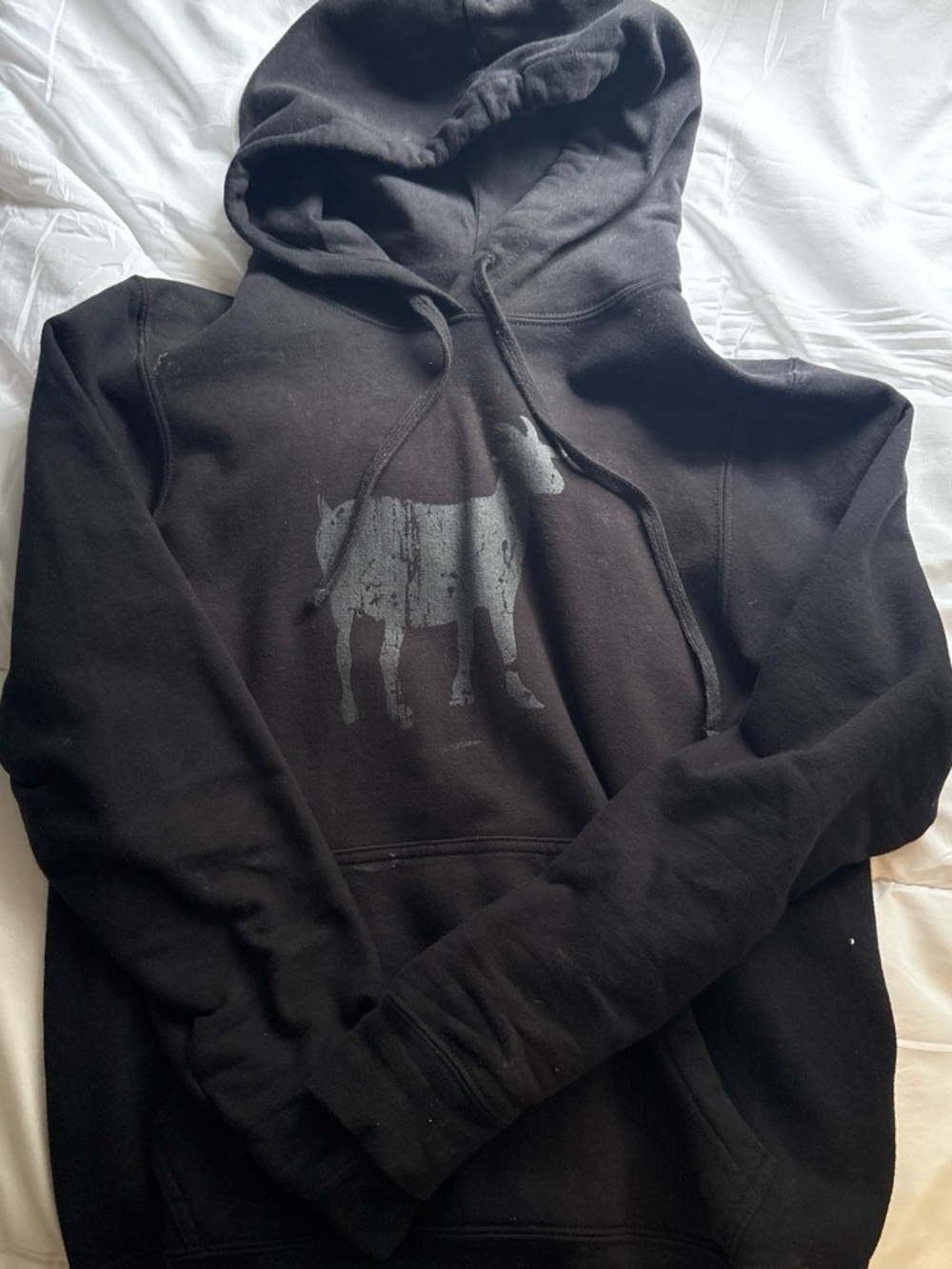Men's Black Hoodie with Subtle Graphic